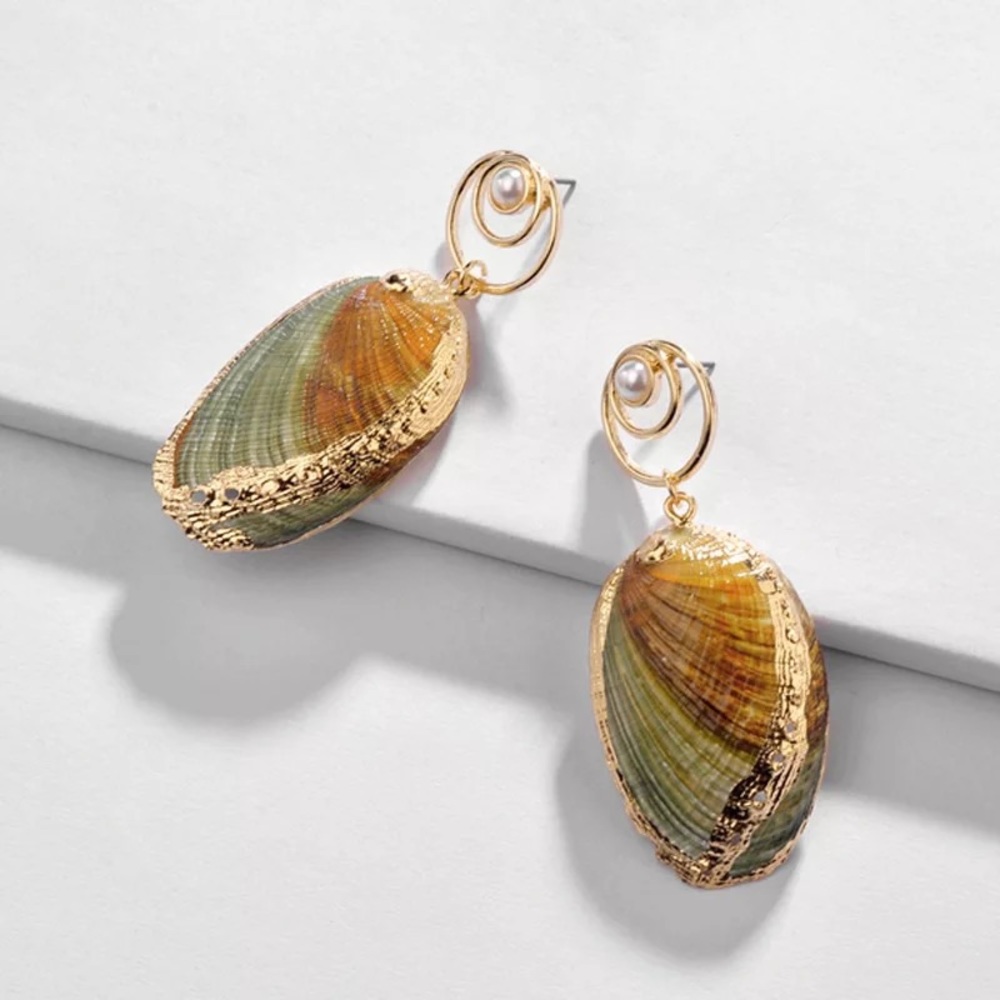 2 for $28Trendy Natural Shell Drop Earrings